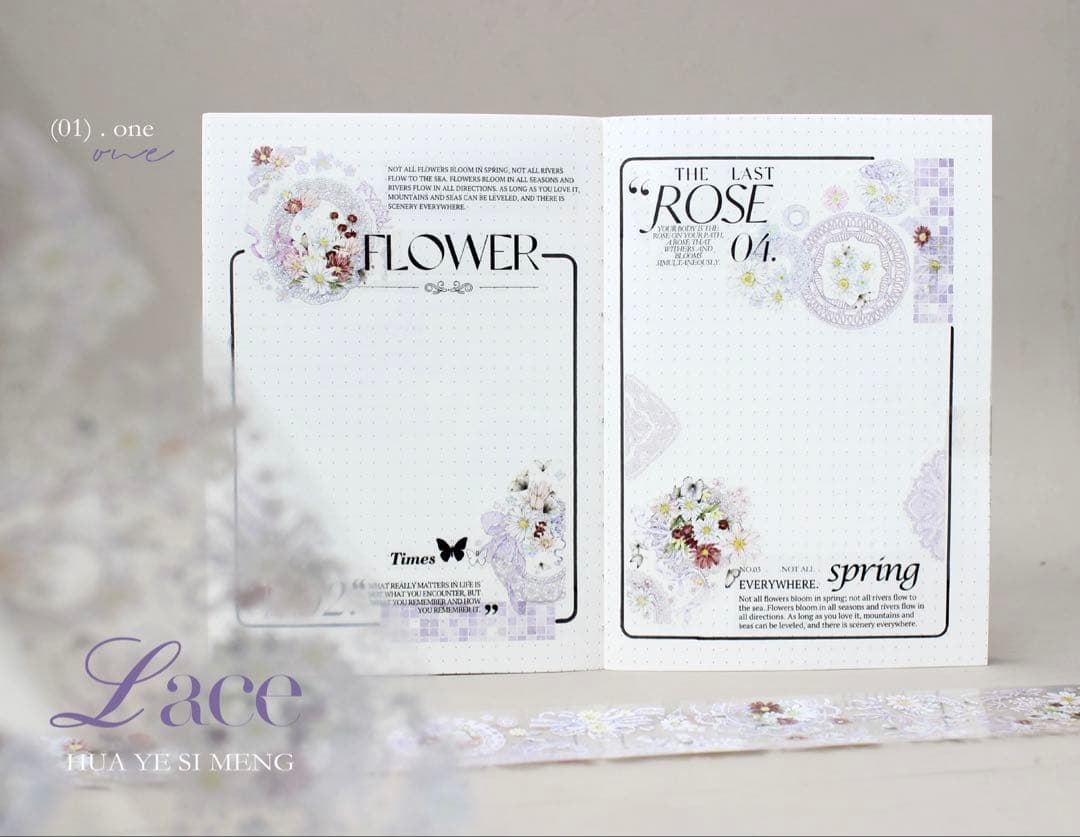 moodtape《花野似梦》海外マスキングテープ　マステ 【1803】