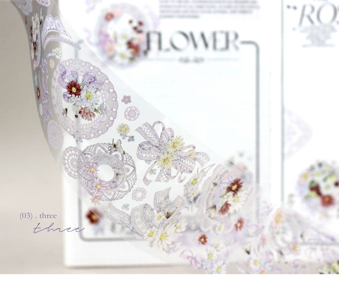 moodtape《花野似梦》海外マスキングテープ　マステ 【1803】