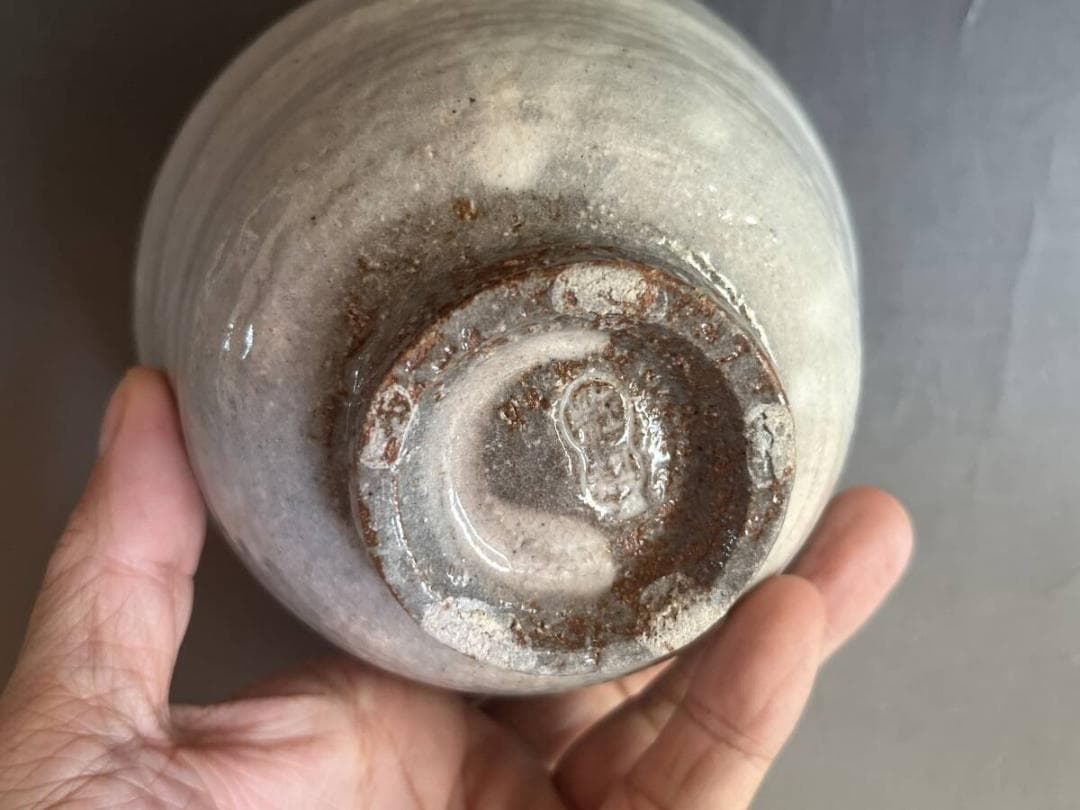 茶碗■祥瑞造 井戸写し 粉引茶碗 共箱・共布付き 抹茶碗 お茶道具時代物 骨董■