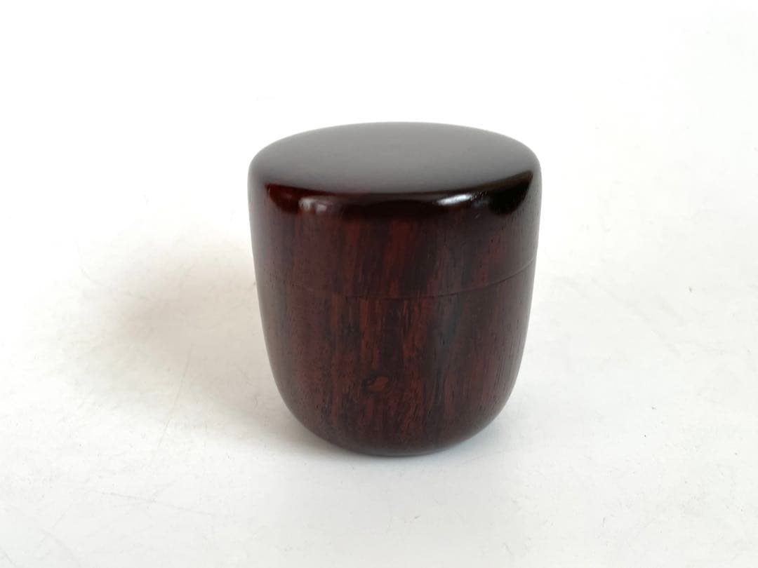 人間国宝　川北良造　紫檀造　中棗　棗　共箱　茶器　茶入　木工芸