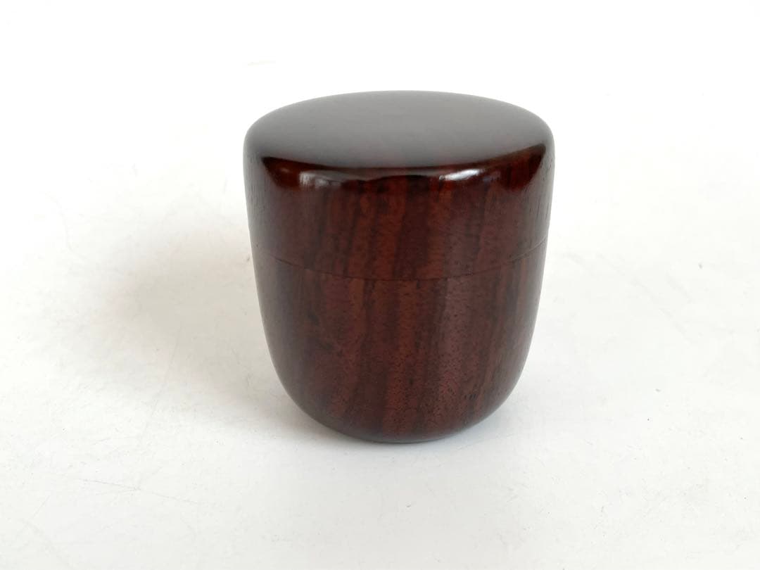 人間国宝　川北良造　紫檀造　中棗　棗　共箱　茶器　茶入　木工芸