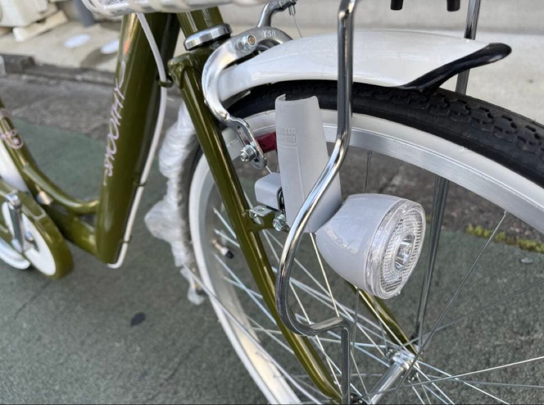 ジュニア自転車〓SMOOTHY★22インチ★LEDダイナモ★カーキ※配達地域限定