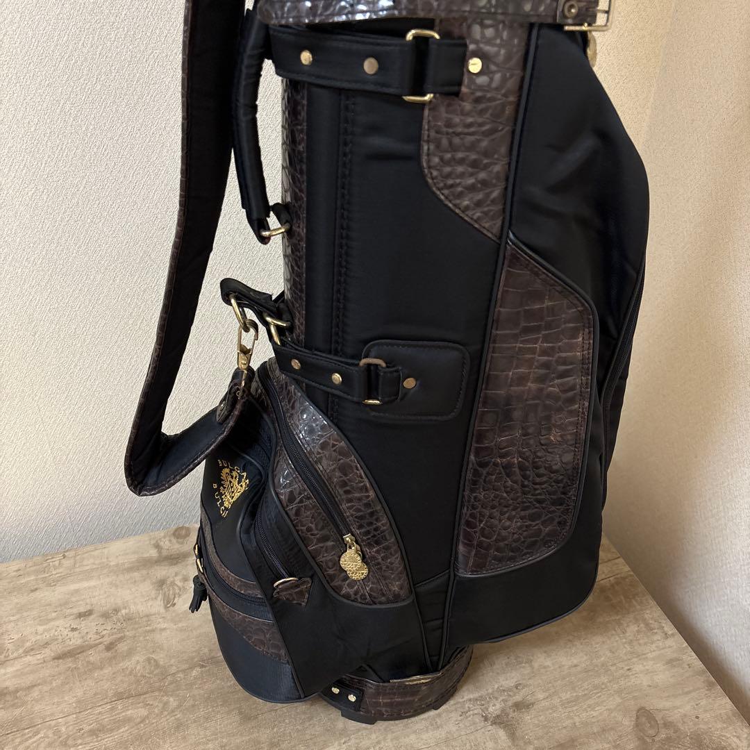 ブルガリ　ゴルフ　キャディバッグ　ヴィンテージ 旧ロゴ×刺繍　希少　クロコ型押