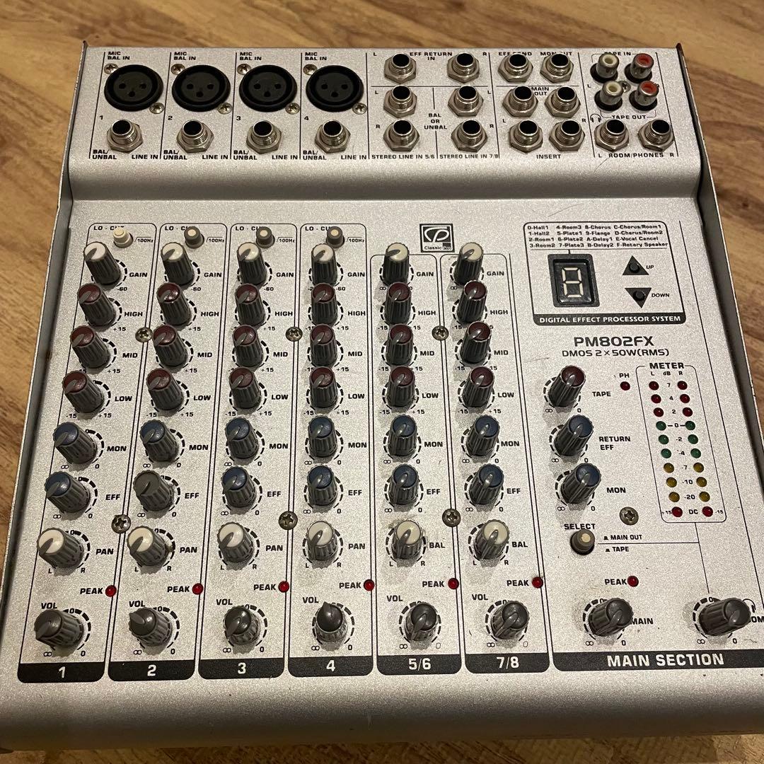 PM802FX パワードミキサー/機材入替