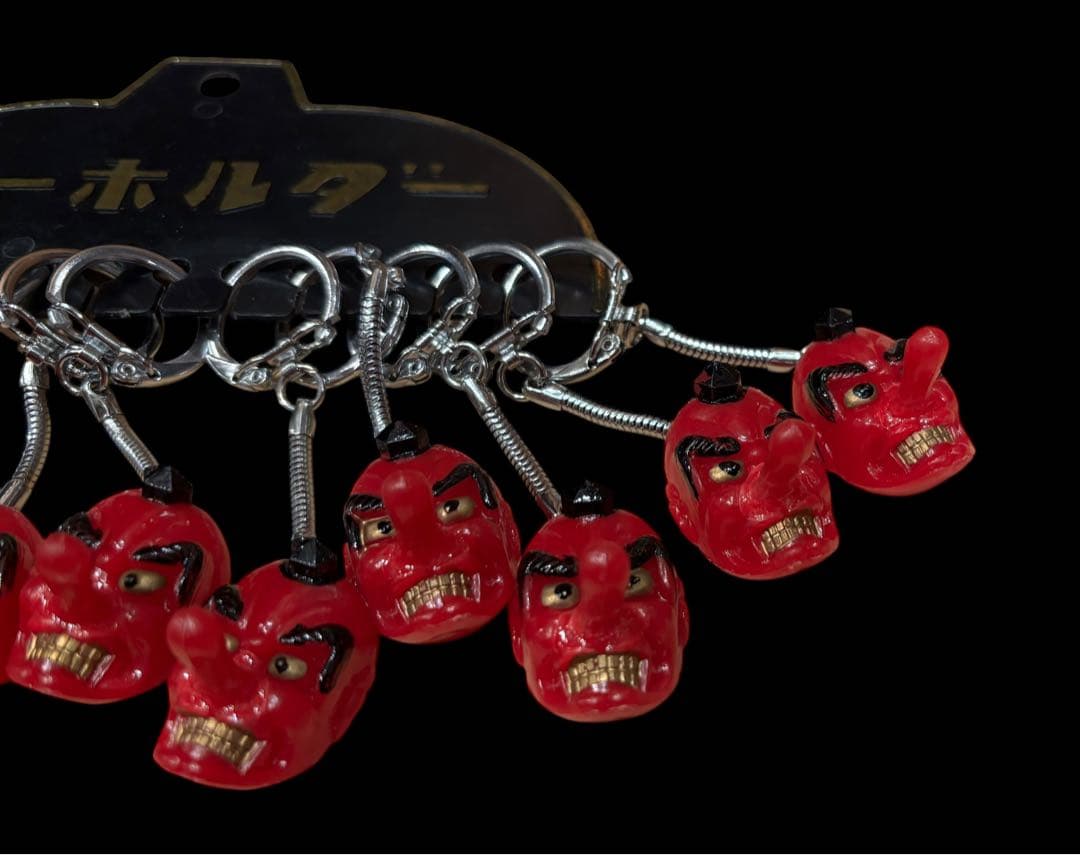 天狗 キーホルダー 12個 昭和当時駄菓子屋 未使用 妖怪 玩具