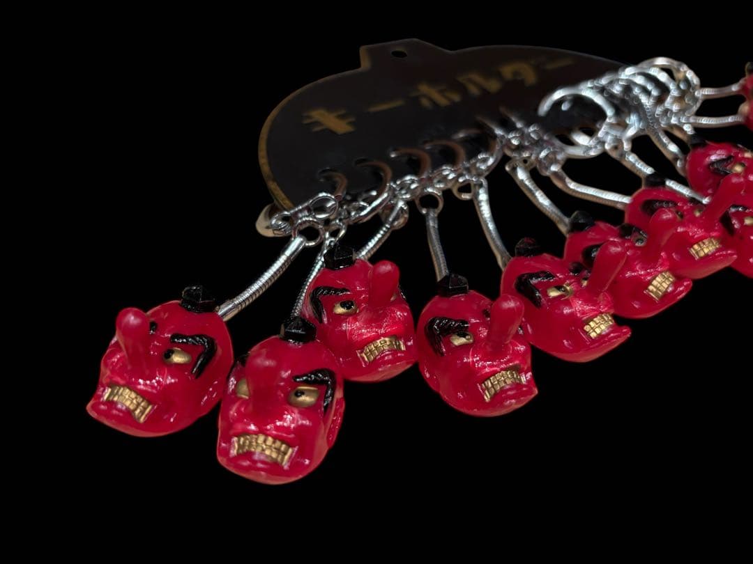 天狗 キーホルダー 12個 昭和当時駄菓子屋 未使用 妖怪 玩具