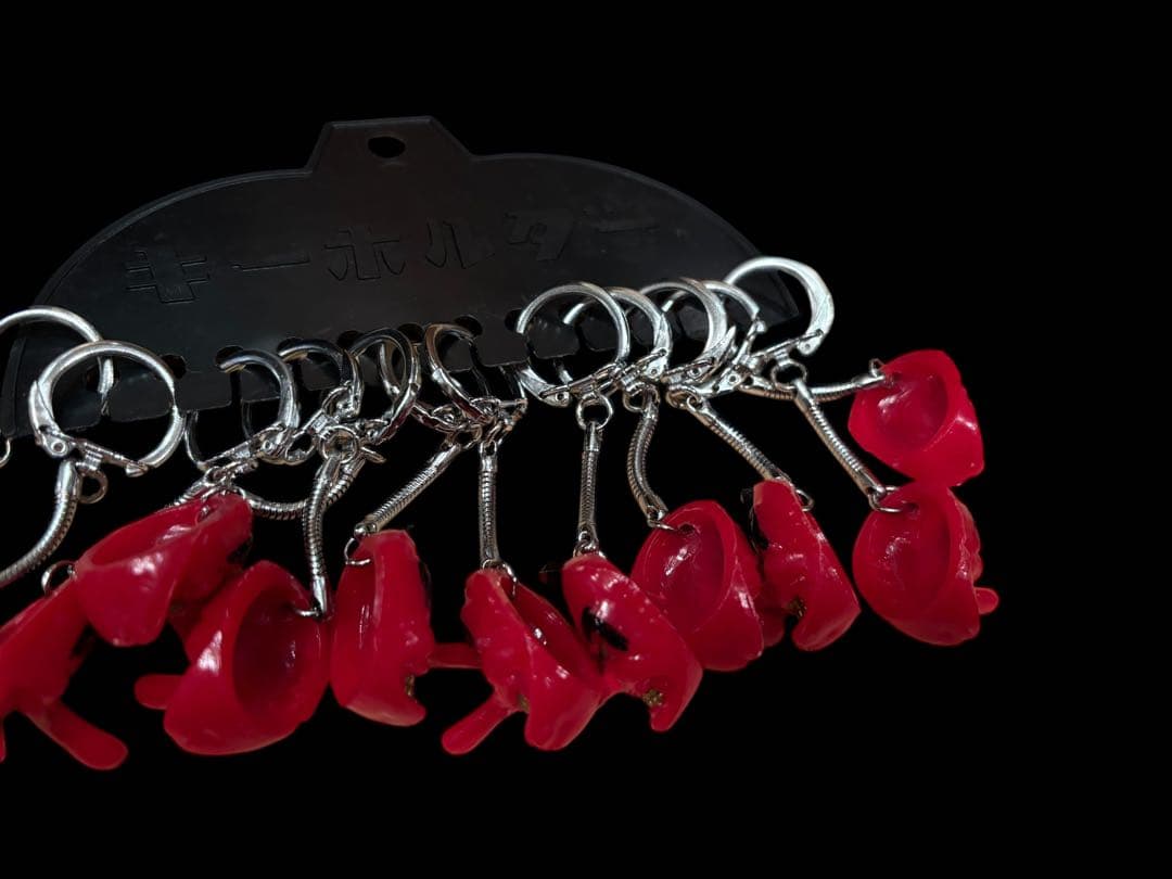 天狗 キーホルダー 12個 昭和当時駄菓子屋 未使用 妖怪 玩具