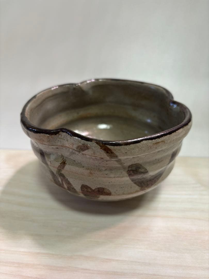 西岡小十　絵唐津茶碗