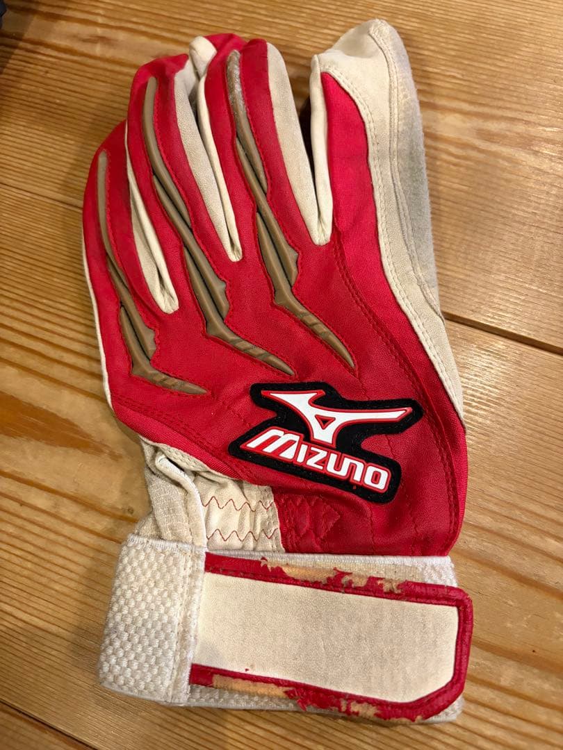 赤 軟式グローブ レザー製