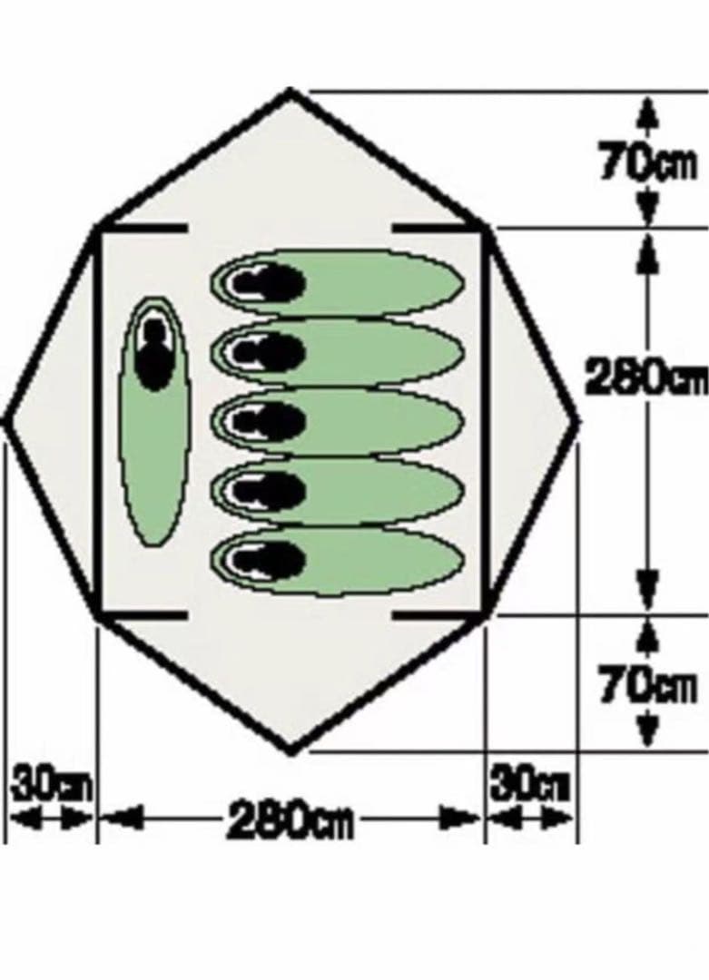 キャプテンスタッグ オルディナ スクリーンドームテント(6人用) M-3118