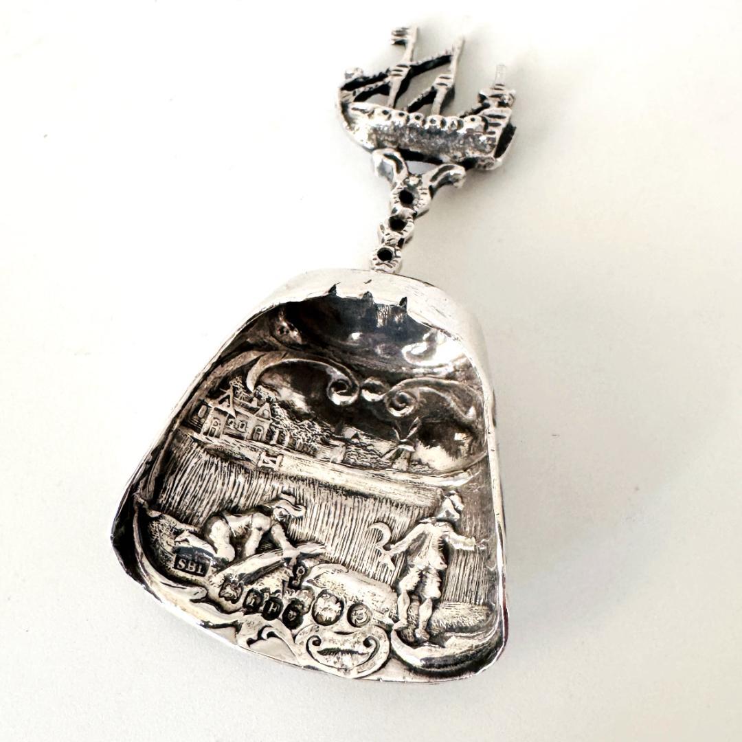 ★1904年代 英国★純銀製/キャディー/スプーン/イギリス/925/ロンドン