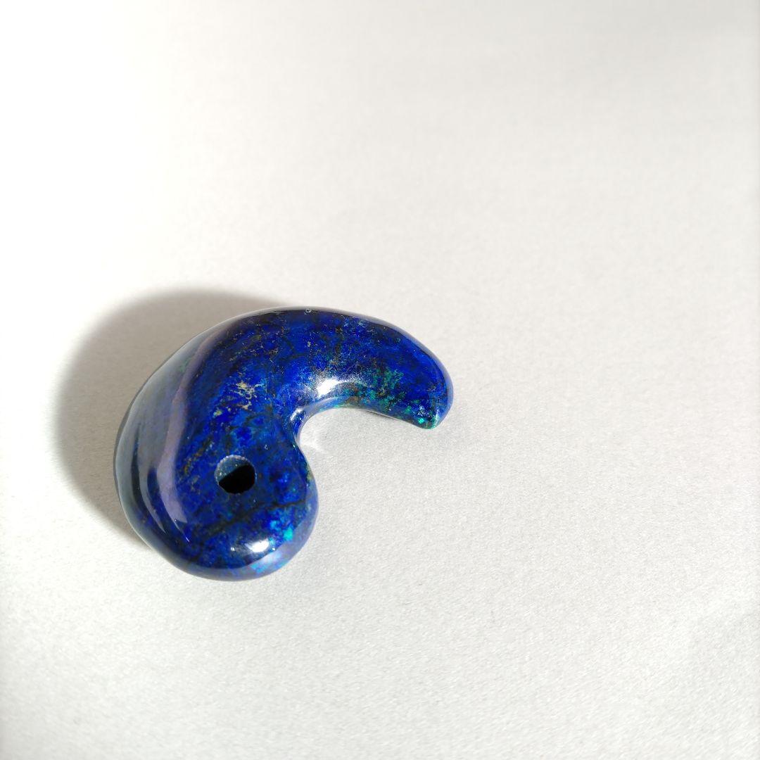 【匿名配送】天然石 ブルークリソコラ 勾玉