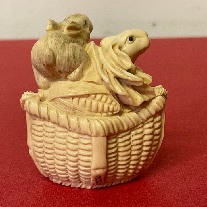 アンティーク 根付 うさぎ