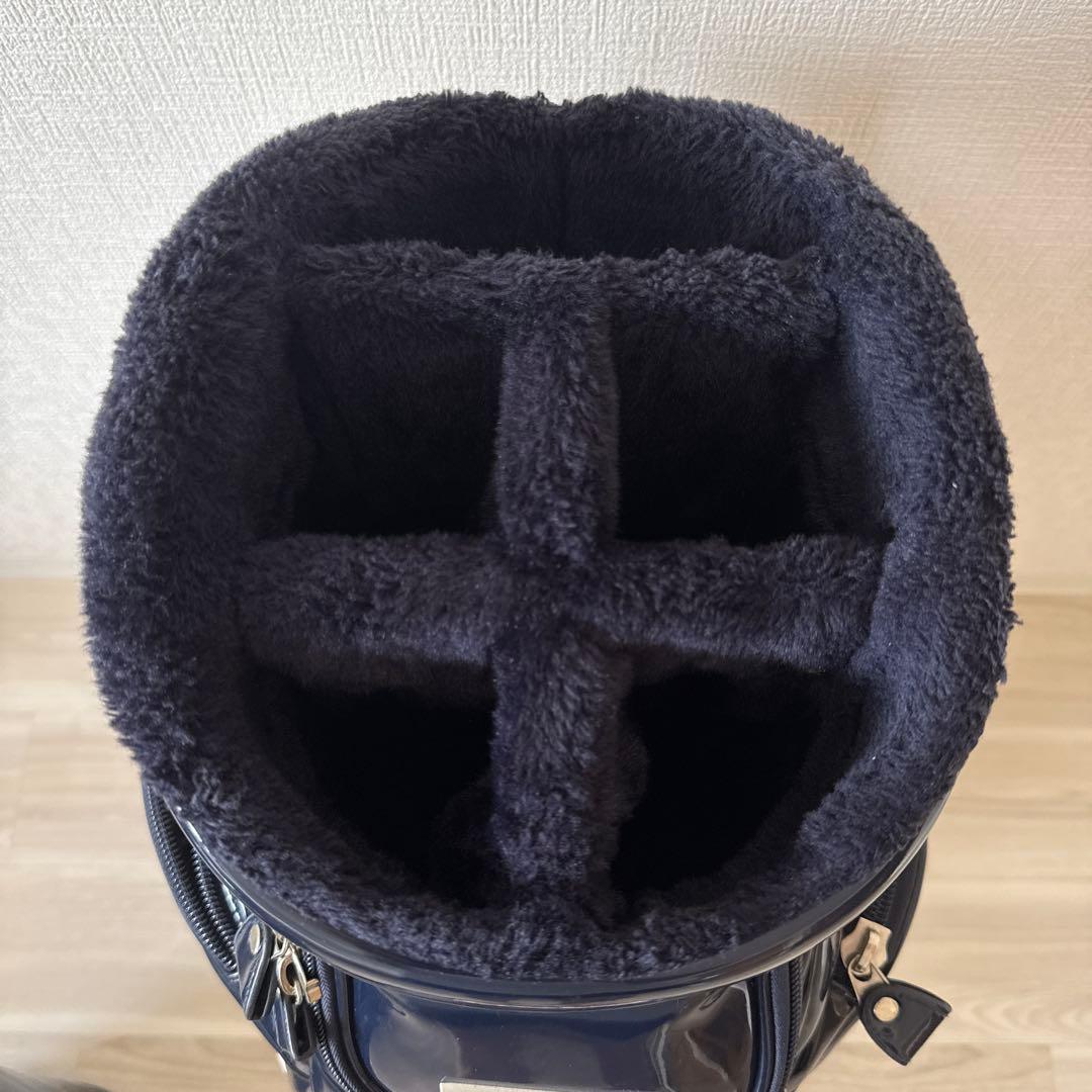 パーリーゲイツ キャディ バッグ トーナメントモデル　紺　ネイビー　エナメル素材