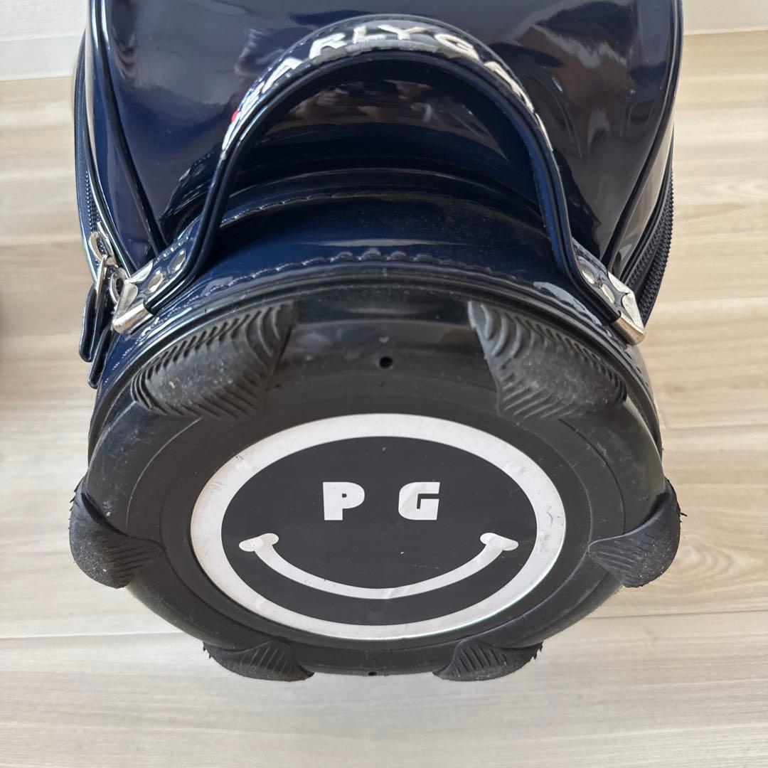 パーリーゲイツ キャディ バッグ トーナメントモデル　紺　ネイビー　エナメル素材