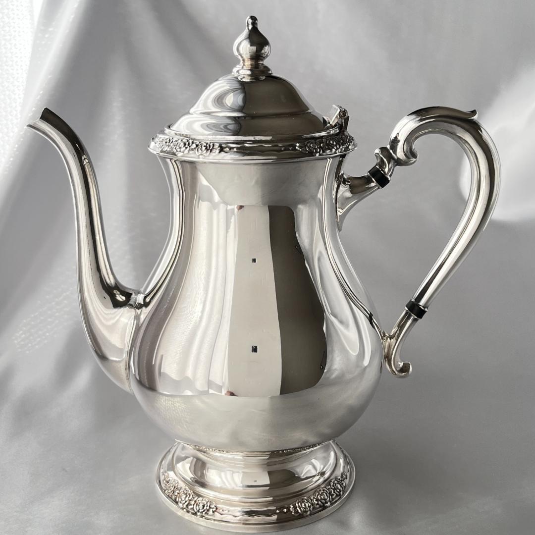 【CAMILLE】ティーサービス 5点 トレー ティーポット 薔薇のレリーフ