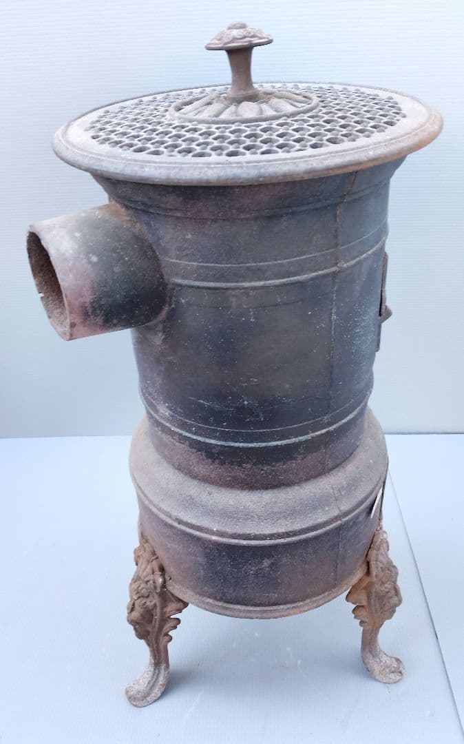 フランスストーブ 鋳物 鉄製 シャビー レトロ ヴィンテージ(あ46)