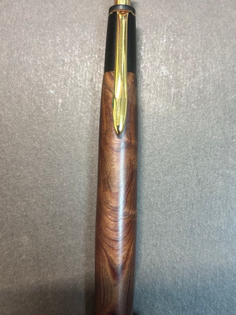 [断捨離中しゃあ] 屋久杉工房京 BP ボールペン 光明瘤 真鍮金具