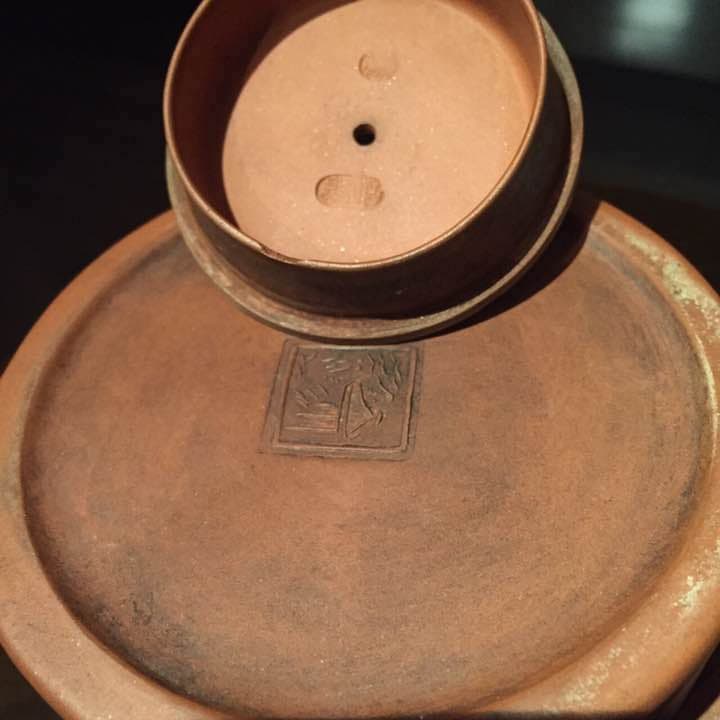 中国 古い急須 紫砂 朱泥 在銘