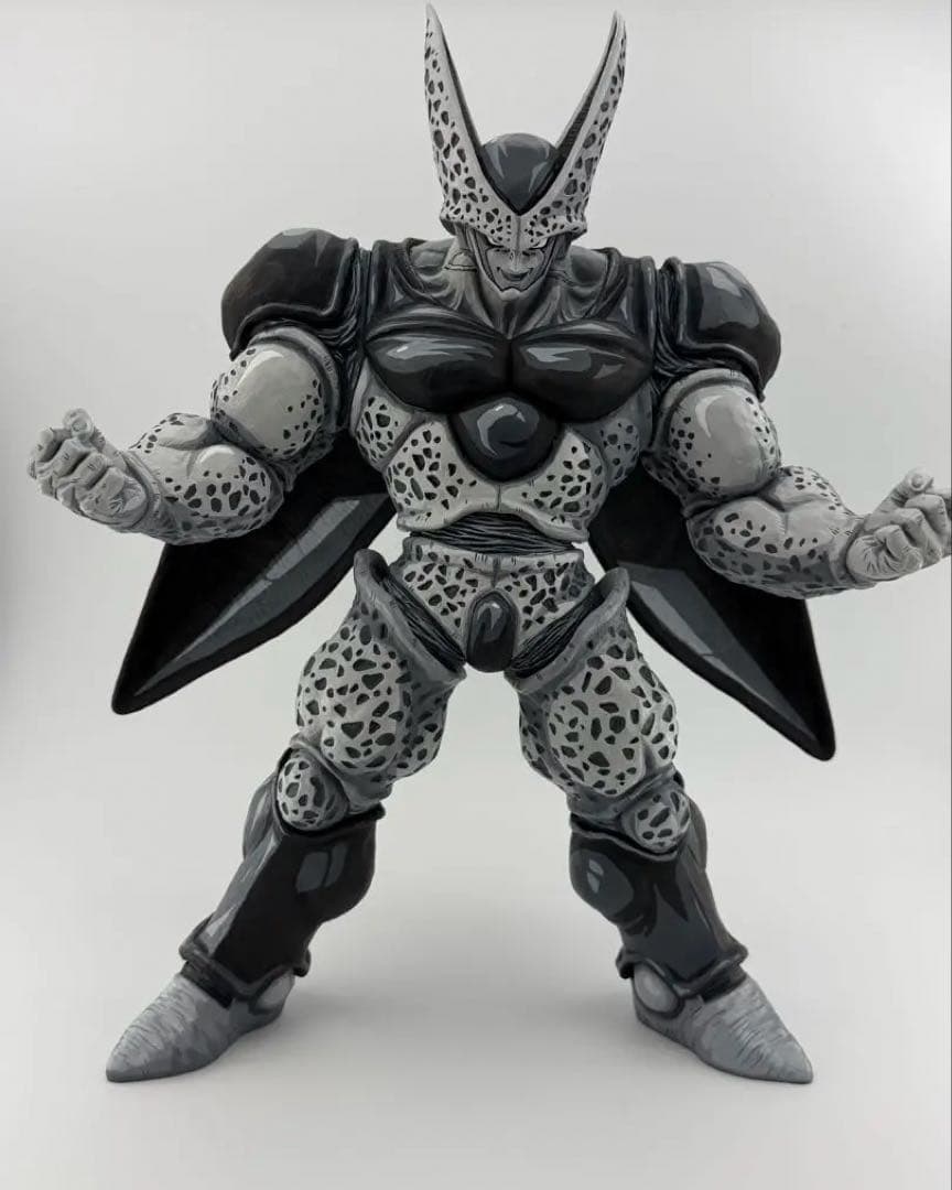 ドラゴンボール リペイント　セル　ラストワン賞 完全体 フィギュア　モノクロ色