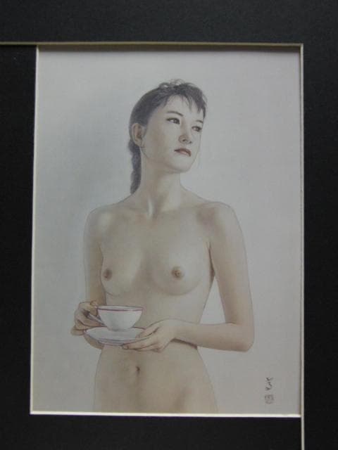 高塚省吾、朝の紅茶、厳選、希少画集画、新品高級額 額装付