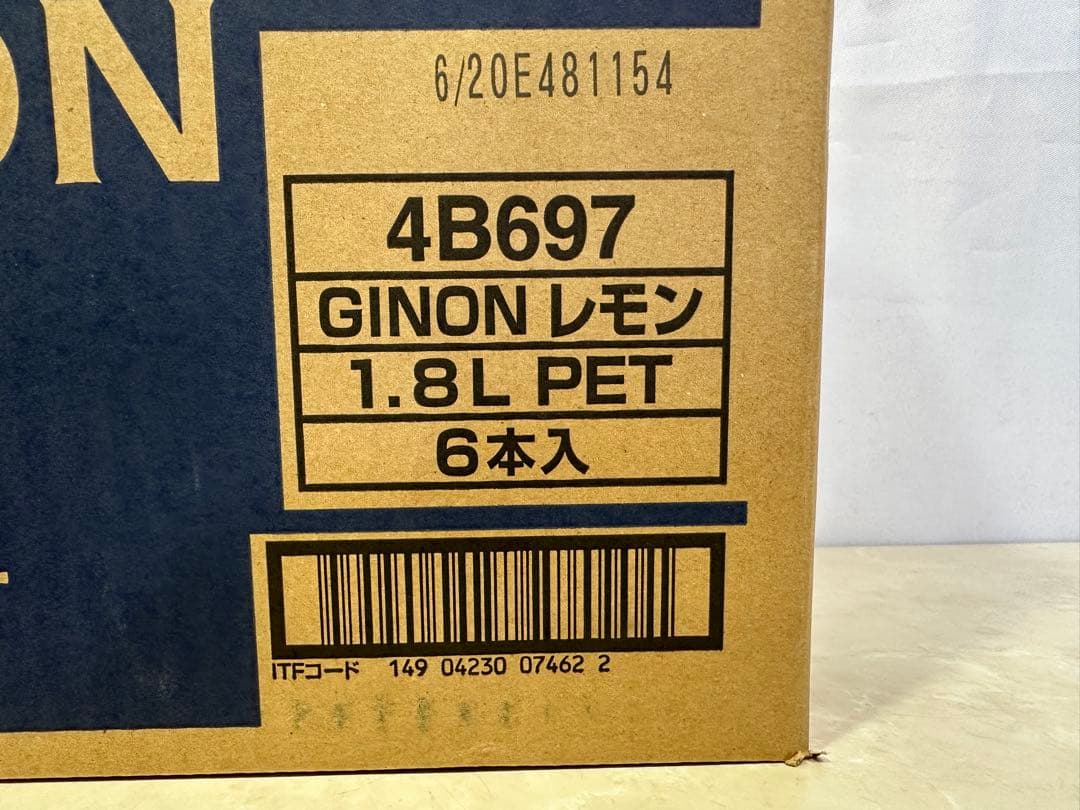 3. アサヒGINON ジノン 無糖 レモン 1.8Lペット×6本入り 40％