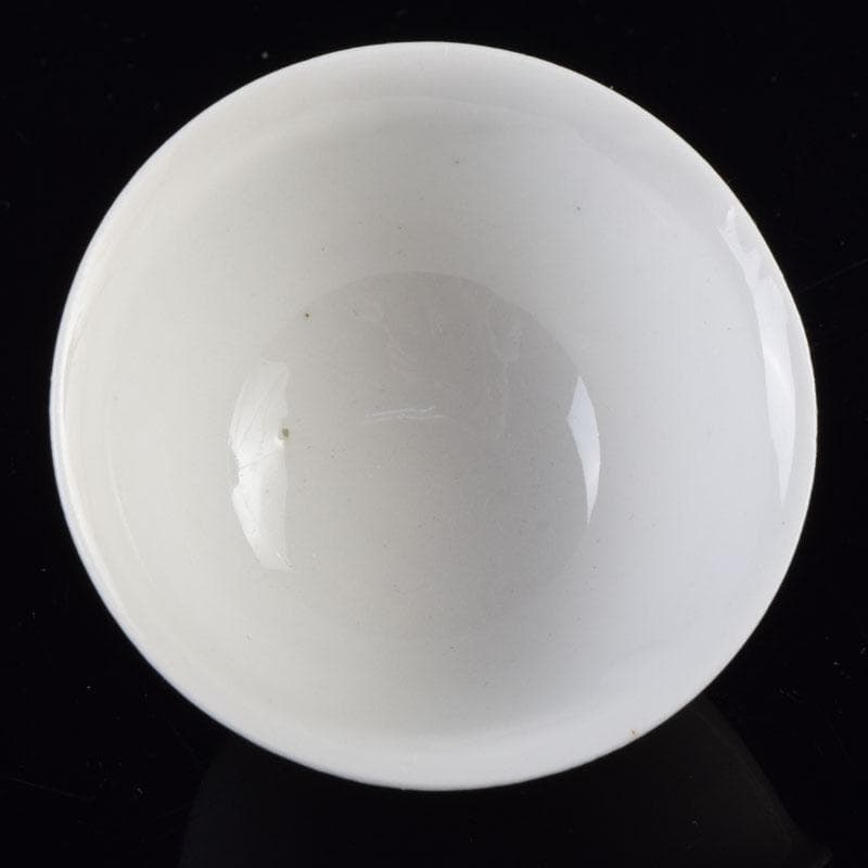 中国　徳化窯白磁　煎茶碗　五客　時代箱付　V　8593