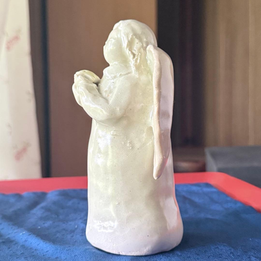 F様へ感謝お嫁入り‼️愛ある作家の最上手フィギュリン「黄色い星にいのる天使」一体