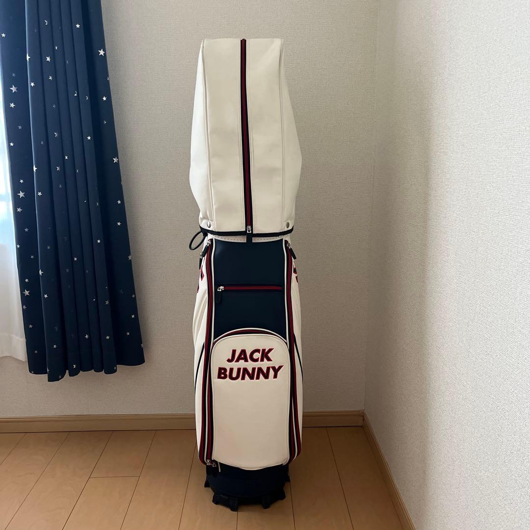はらJACK BUNNY キャディバッグ ホワイト/ネイビー