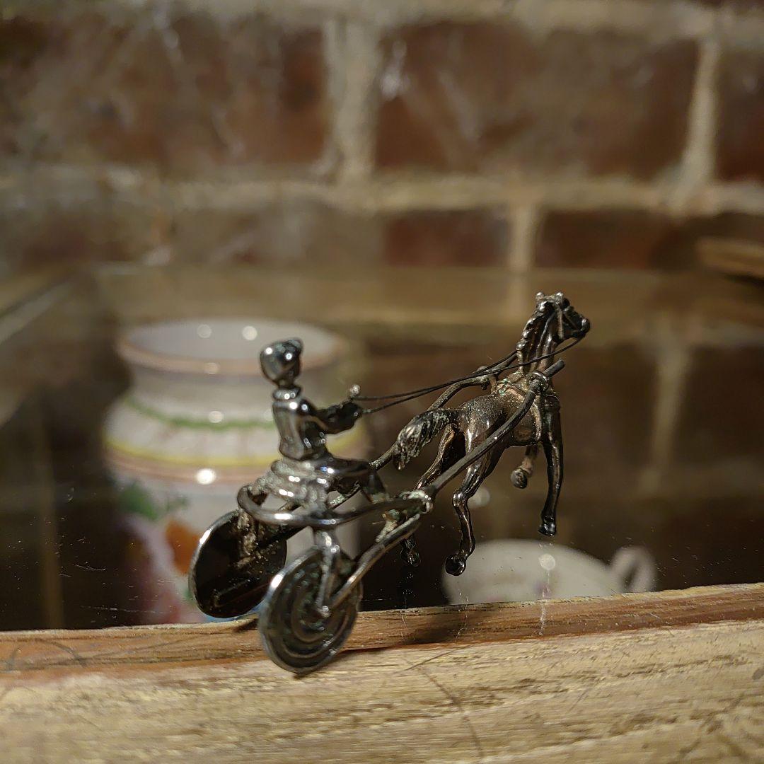 Silver925 ビンテージ ミニチュア 小物 馬車 ヨーロッパ