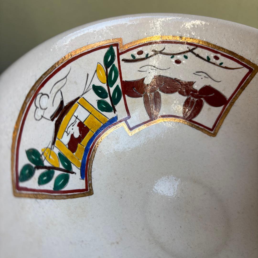 【限定価格】赤膚焼 大塩昭山作 抹茶碗 奈良絵 茶道具 共箱 二重箱