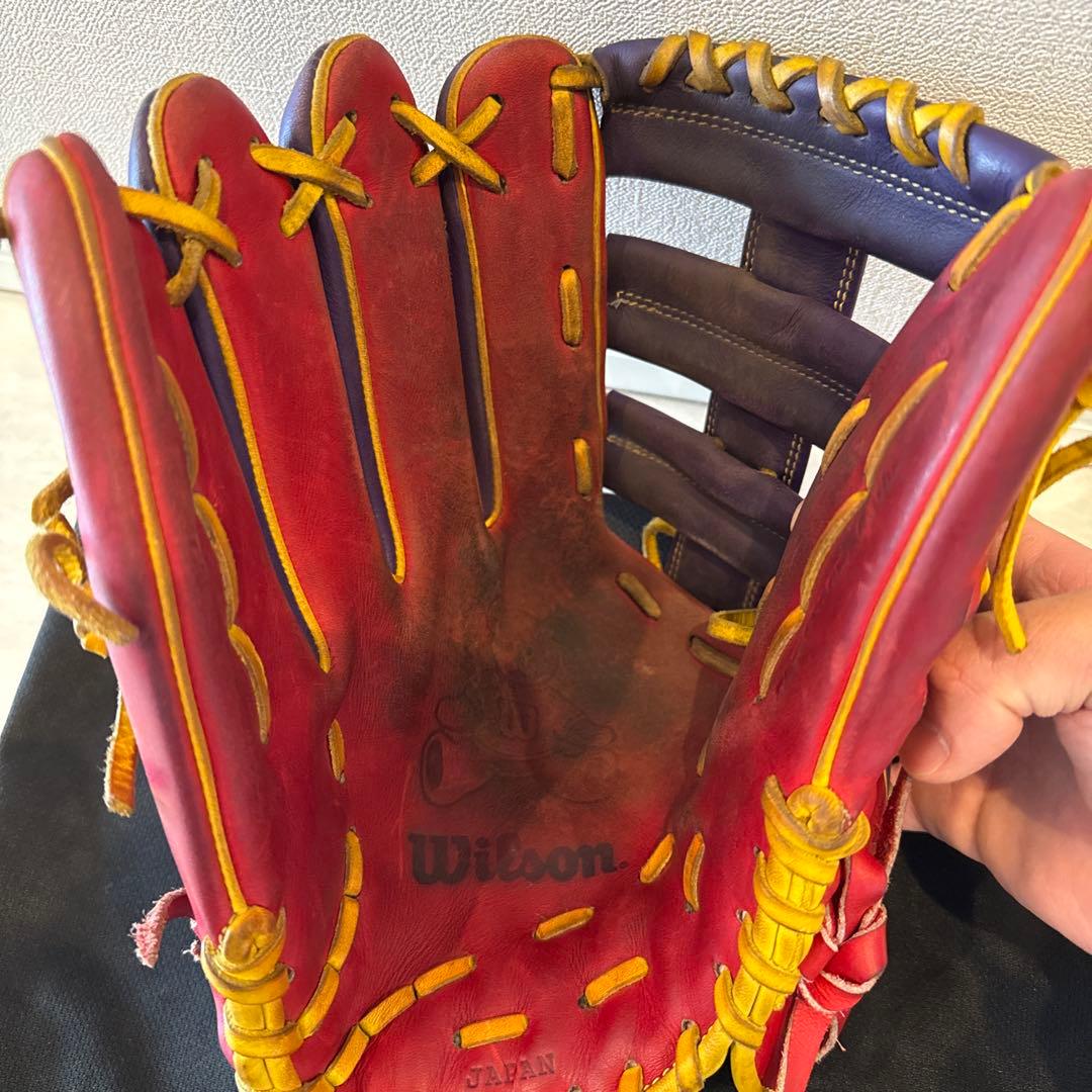 Wilson 硬式グローブ レッド/パープル