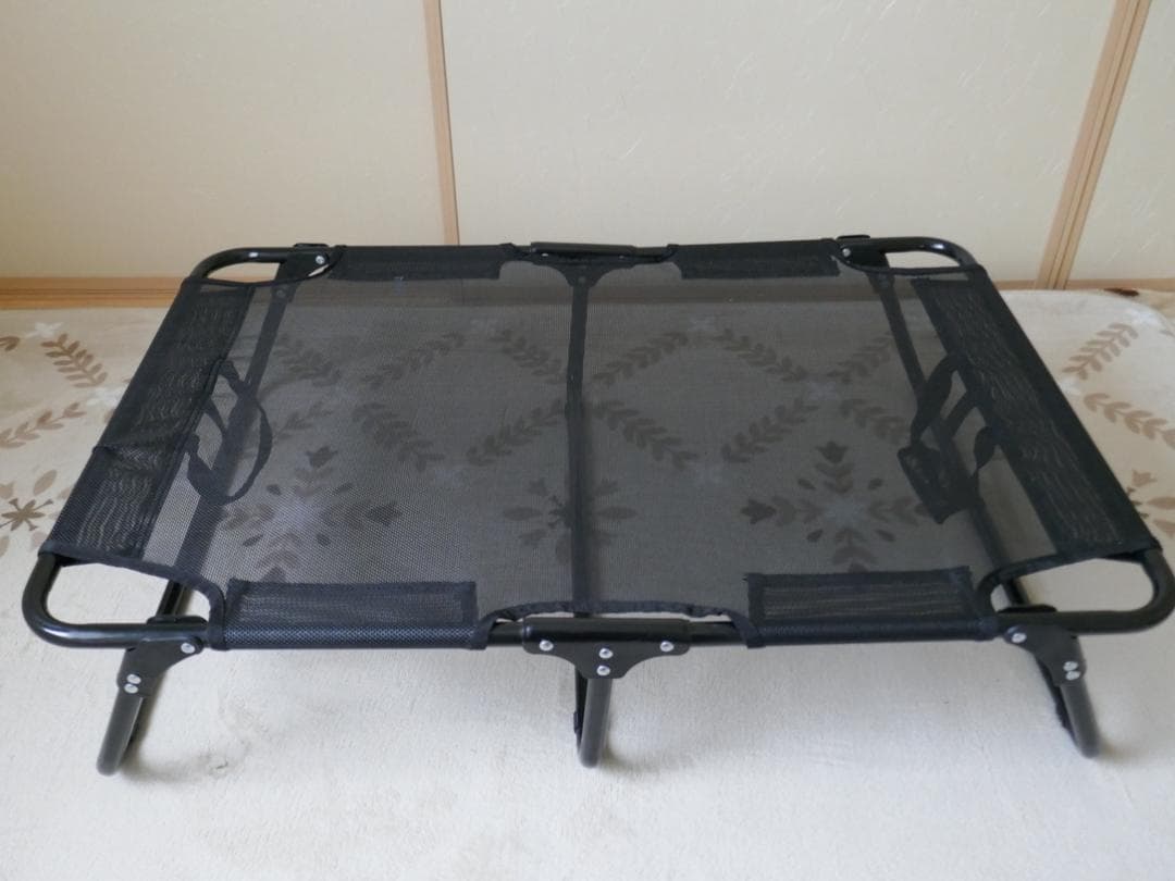 犬 ワンちゃん　折りたたみ　コット　ベッド　メッシュ　約W90＊D60＊H20