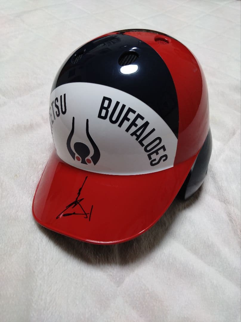 オリックス・バファローズ 実使用 サイン入り ヘルメット 中島裕之 ♯１
