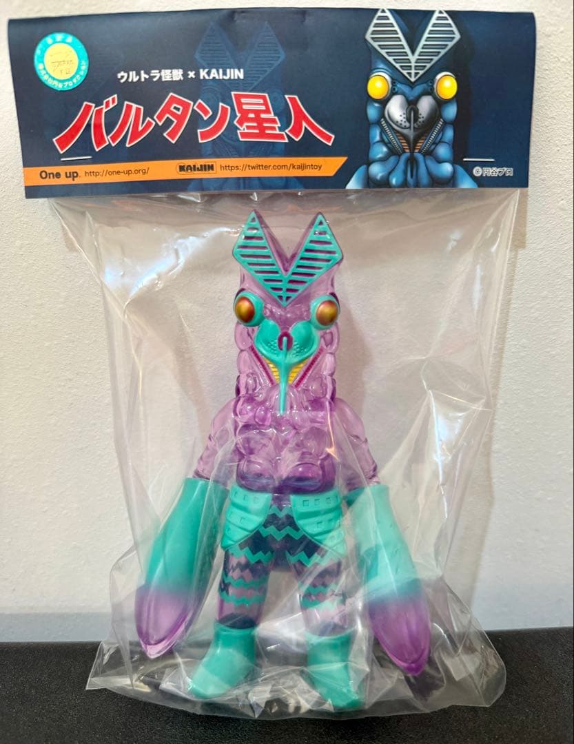 Kaijin x One-up バルタン星人 クリアパープル ソフビ 未開封