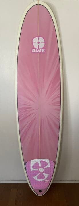 Blueブルー　サーフボード　リーシュコード、デッキパッド付き