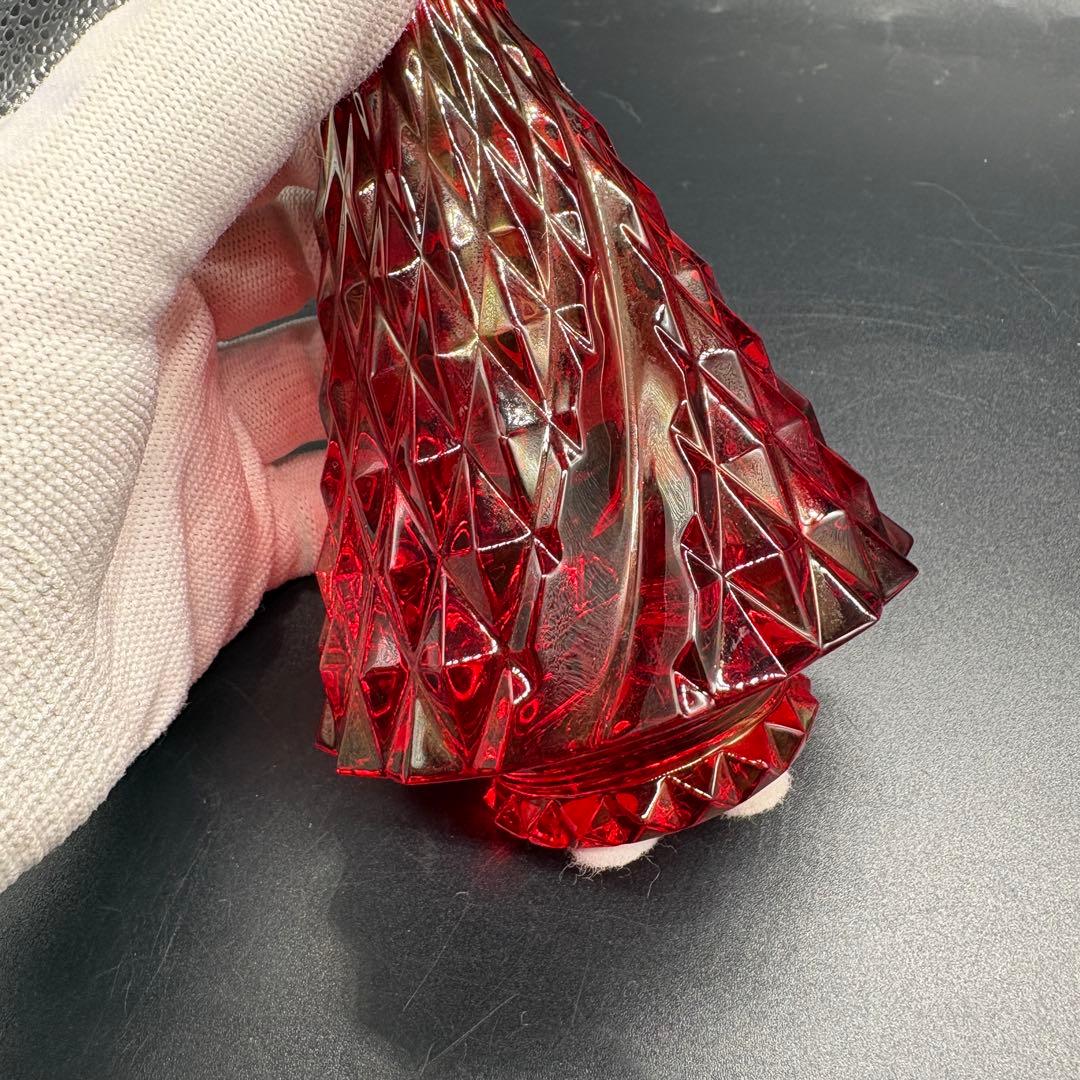 箱付 バカラ クリスマスツリー インテリア クリスタル　レッド　no.166