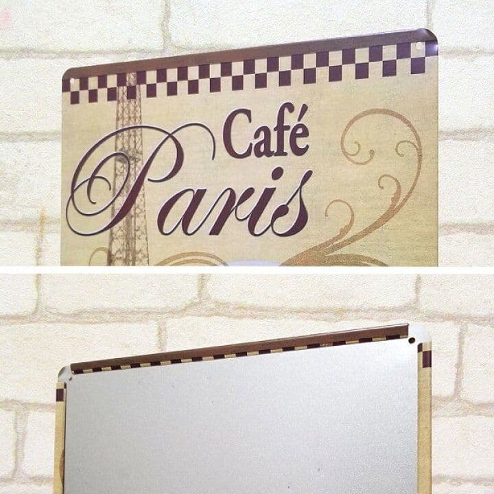 デザイン看板A4】コーヒーフランス★アートパネル北欧ブリキ看板アメリカン雑貨パリ