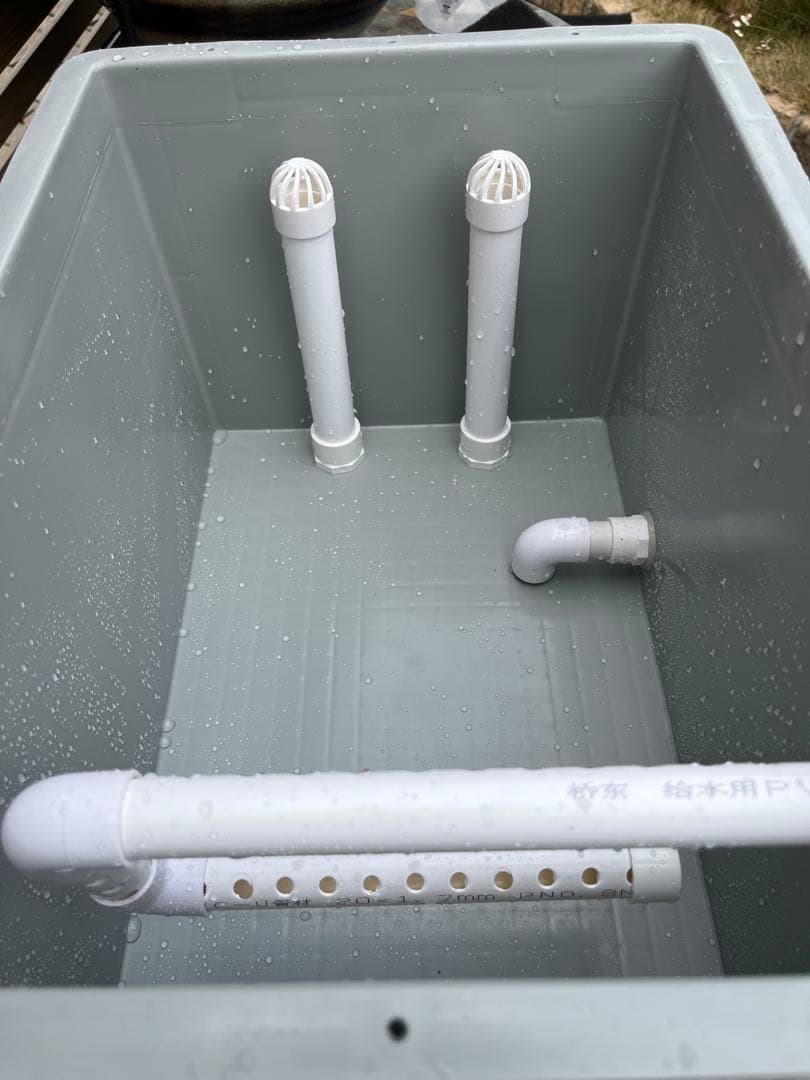 大型水槽用沈殿物理生物一体型濾過槽　外部式濾過装置器水槽濾過バイオフィルター付き