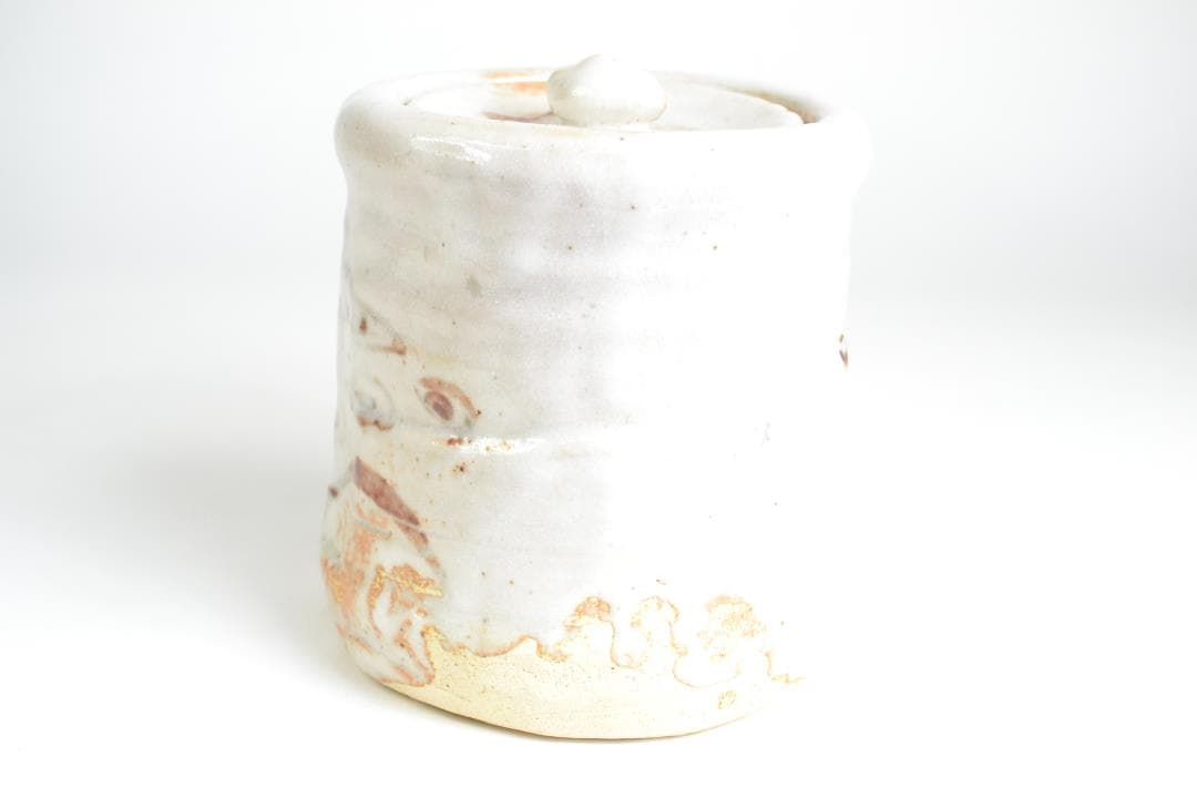 茶道具　鵬雲斎大宗匠書付　志野水指　加藤　十右衛門造