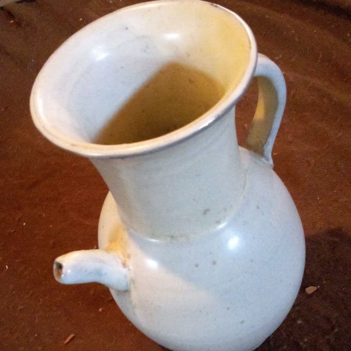 中国陶磁器　磁州窯　白磁水注