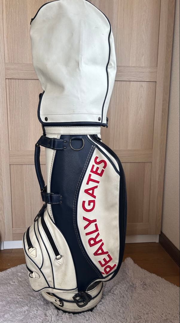 PEARLY GATES キャディバッグ ホワイト/ネイビー