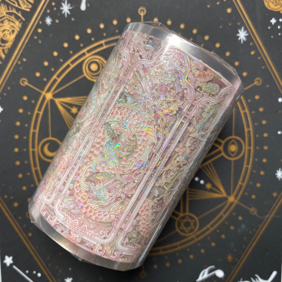 【Q】海外　10m巻　貝殻光マスキングテープ　動物系/装飾系/お花系/古風系