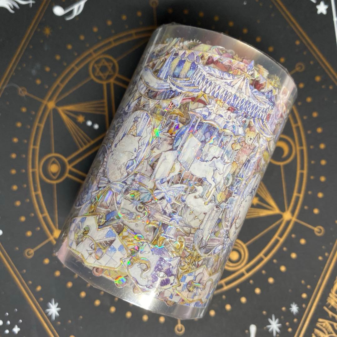 【Q】海外　10m巻　貝殻光マスキングテープ　動物系/装飾系/お花系/古風系