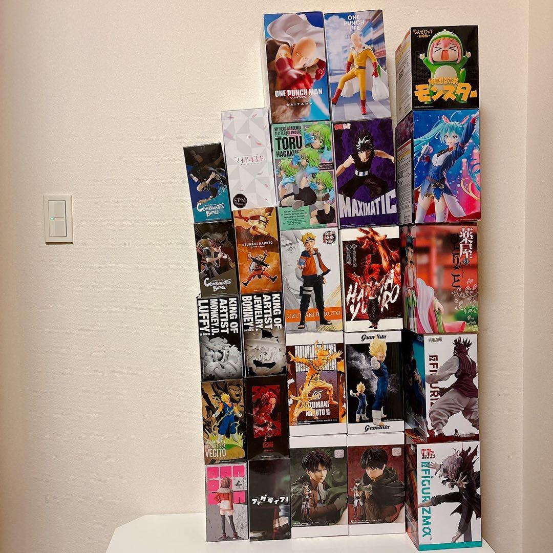 新品未開封 フィギュア25点 幽遊白書・刃牙・ワンパンマン・ナルト・初音ミク 他