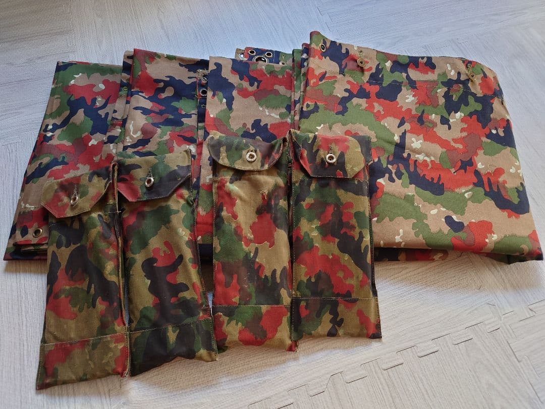 スイス軍　アルペンカモ4枚セット　軍幕