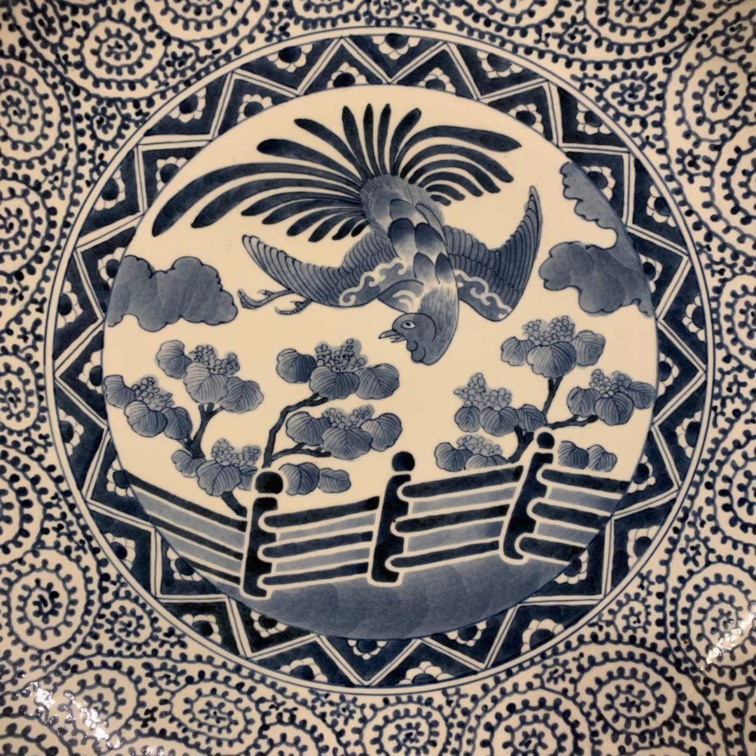 アンティーク　鳳凰飾皿　1客