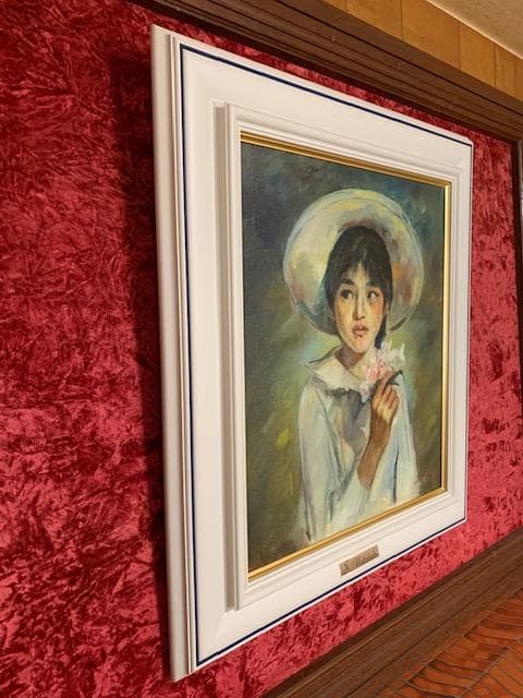 ✨初売り㊗️大型絵画❣️作者不詳『少女』油彩画Ｆ１０号