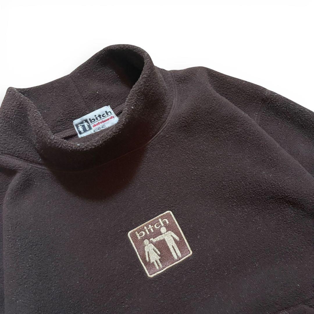 スケートボード 90s bitch skateboards mock neck fleece L