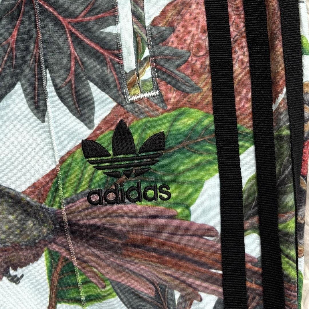【希少】adidas FARM　花鳥柄セットアップ　M　刺繍ロゴ バックプリント